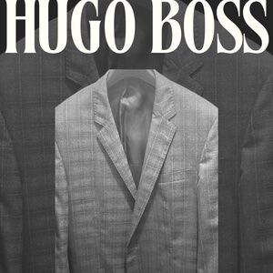 Hugo Boss Men's Sport Coat / Blazer / Jacket 44L Cotton/Wool Olive